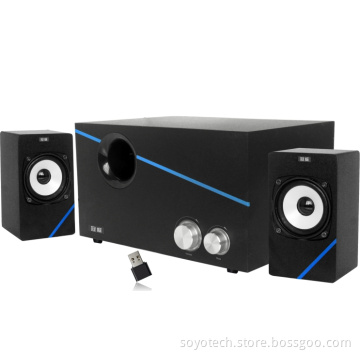 Whole Wooden Multimedia 2.1 Wireless Hifi Speaker